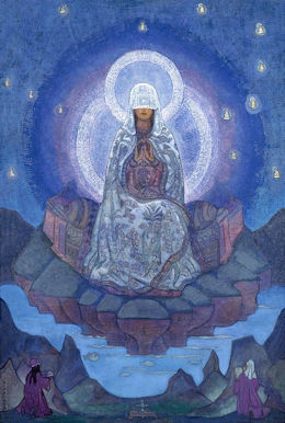 Painting of Divine Mother by Nicholas Roerich